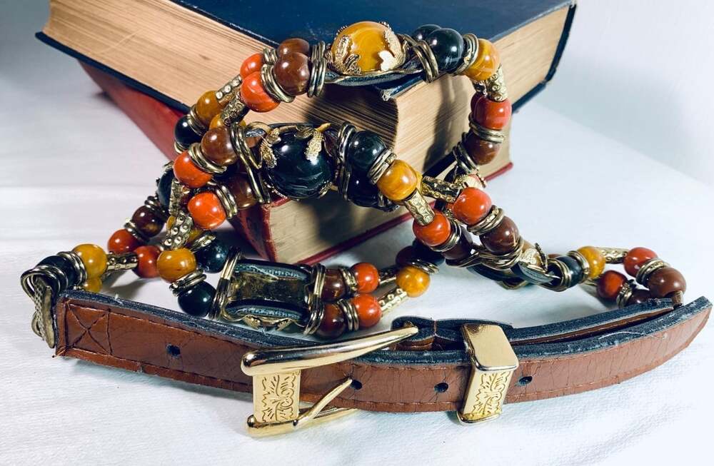 Stunning Beaded Woman’s Bohemian Hippie Belt M/L